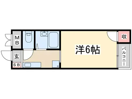 FIVE ONE(1K/2階)の間取り写真