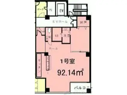 サムティフェイム新大阪II号館(1LDK/7階)の間取り写真