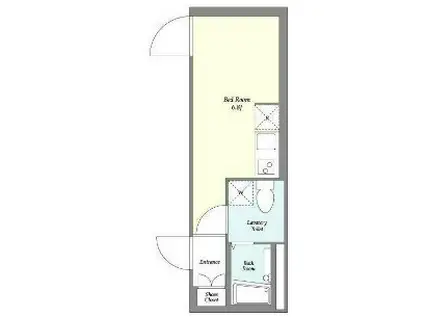 SOLASIARESIDENCE都立大学(ワンルーム/B1階)の間取り写真