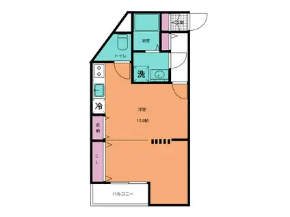 JYUMOKU尾久(ワンルーム/3階)の間取り写真