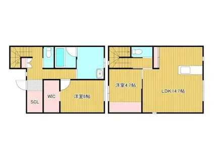 CHASSE COURT (2LDK/1階)の間取り写真