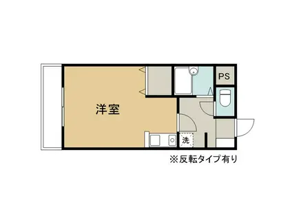 ラントレ(ワンルーム/2階)の間取り写真