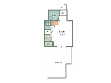 三鷹シーサーハウス(1K/2階)の間取り写真