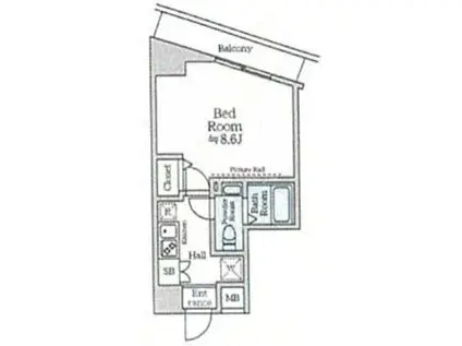 アイルイマージュ押上イースト(1K/4階)の間取り写真