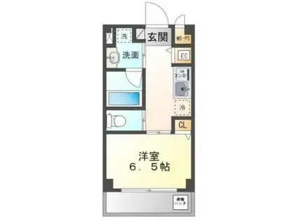 ステラ英賀保(1K/3階)の間取り写真