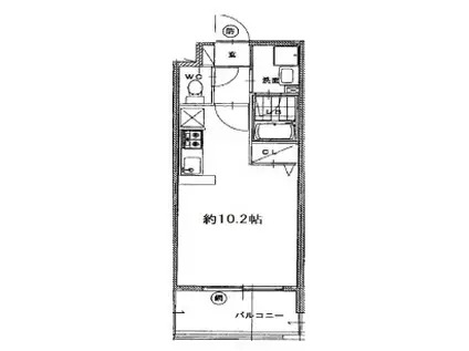 エスーフォート八王子南(1K/10階)の間取り写真