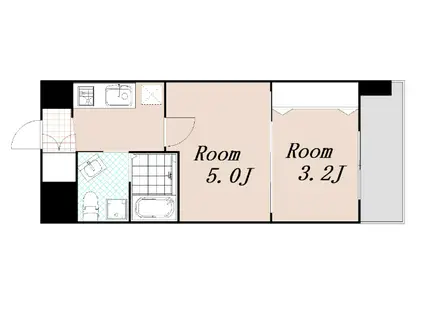 セレニテ江坂ルフレ(2K/2階)の間取り写真