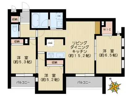 アーク千駄木(3LDK/2階)の間取り写真