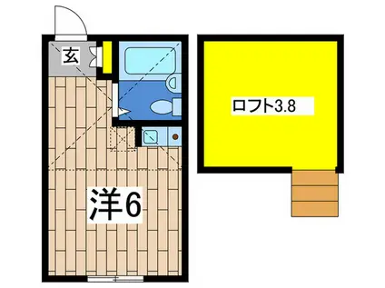 KAINOS弘明寺(ワンルーム/2階)の間取り写真