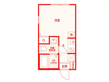 ラフィーネ三ッ沢南町(ワンルーム/2階)の間取り写真