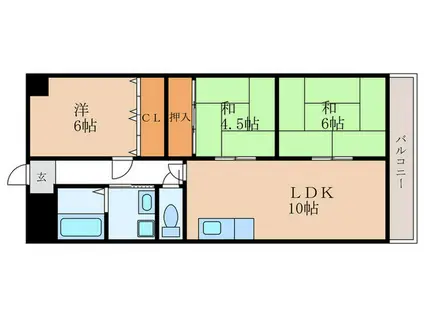 ラ・メゾン・ボヌール(3LDK/3階)の間取り写真