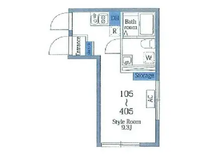 ヴァンテジオ蒲田(ワンルーム/1階)の間取り写真