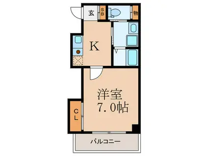 TERRACERESIDENCE梅田東(1K/7階)の間取り写真