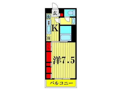 リブリ・ウィスタリア(1K/3階)の間取り写真