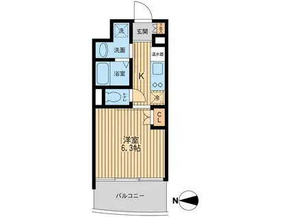 プライムアーバン西大島(1K/18階)の間取り写真