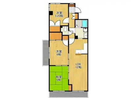 ラ グレイス姫路(3LDK/6階)の間取り写真