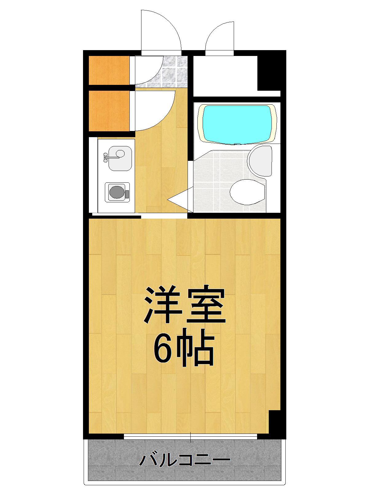 ひらこうパート1(1K/5階)の間取り写真
