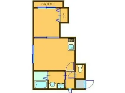 ラシャンス平岸(1DK/3階)の間取り写真