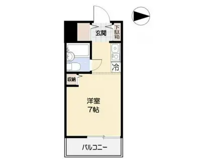 トップ西新井第2(1K/3階)の間取り写真