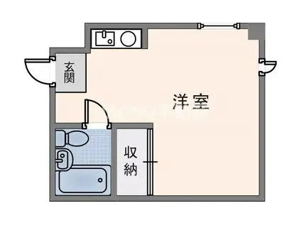アパートメント東大阪II(ワンルーム/2階)の間取り写真