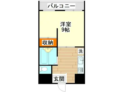 パステル80(1K/4階)の間取り写真