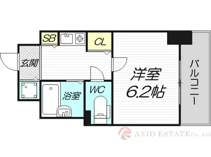 パラシオ塚本II(1K/11階)の間取り写真