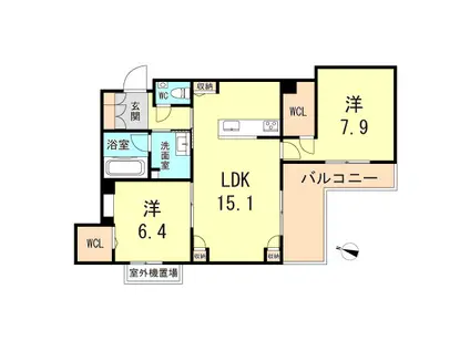 ベル エ ロンプラージュ(2LDK/3階)の間取り写真