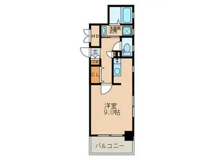 NYCマンション(ワンルーム/6階)の間取り写真