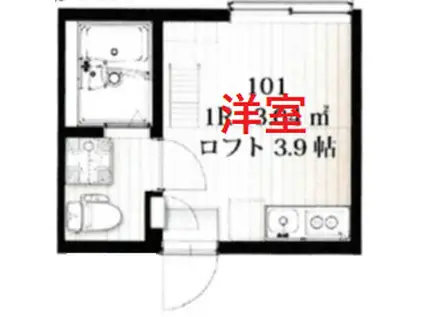 AZEST-RENT羽田XII(ワンルーム/1階)の間取り写真