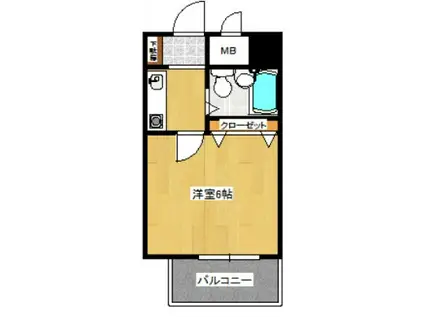 ダイナコート大濠公園(1K/2階)の間取り写真