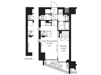 プライマル椎名町(1LDK/4階)の間取り写真