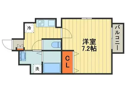 パークハウス川口元郷(1K/3階)の間取り写真