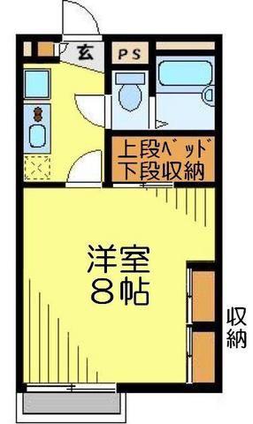 レオパレスVENTVERT26290(1K/1階)の間取り写真