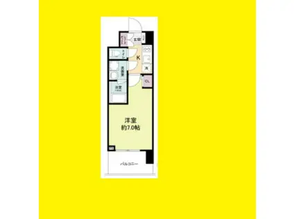 スプランディッドII(1K/8階)の間取り写真