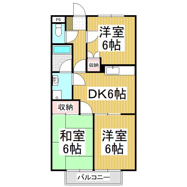 SURPLUS THREEハイツ緑ケ丘(3DK/1階)の間取り写真
