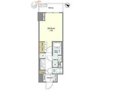 ドゥーエ横濱鶴見(1K/10階)の間取り写真