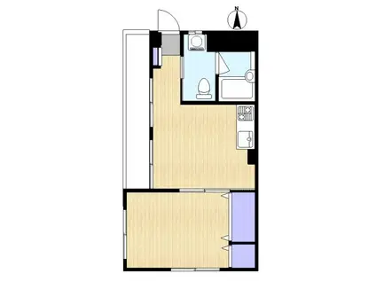 ハイムヤマキ(1LDK/3階)の間取り写真