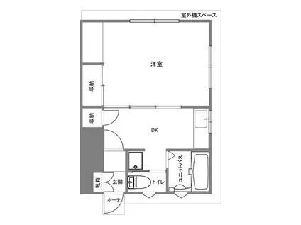 伊村ビル(1DK/3階)の間取り写真