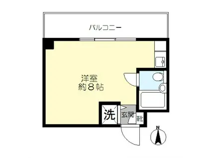 TWIN WOOD SQUARE(ワンルーム/3階)の間取り写真