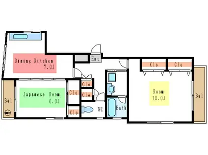 小野ビル(2DK/4階)の間取り写真