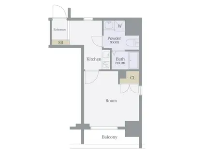 スカイコート日本橋第3(1K/1階)の間取り写真