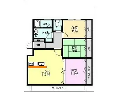 いしがみハウス B(3LDK/2階)の間取り写真