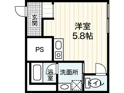 NOKOII(ワンルーム/4階)の間取り写真