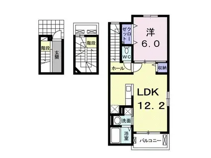 ラ・ルーチェ米原I(1LDK/3階)の間取り写真