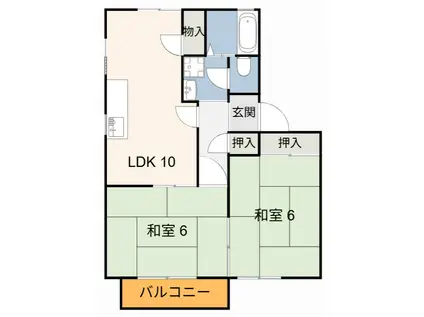 ハイツT&MB棟(2LDK/2階)の間取り写真