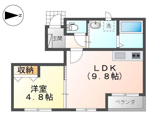 アーバンハウス(1LDK/1階)の間取り写真
