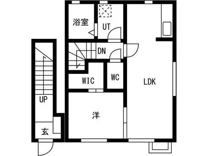 グラシアス(1LDK/2階)の間取り写真