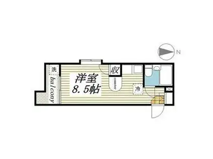 メゾン・ド・テオリー(ワンルーム/1階)の間取り写真