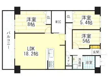 コープ野村大手町II(3LDK/10階)の間取り写真