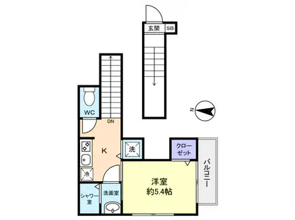 セピアコート寿II(1K/2階)の間取り写真